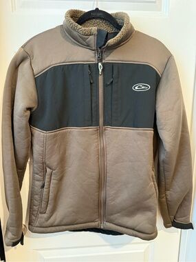 Drake Taupe and Black Sherpa-Lined Performance Jacket